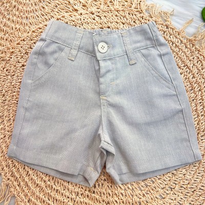 Conj Camisa Branca e Short Linho